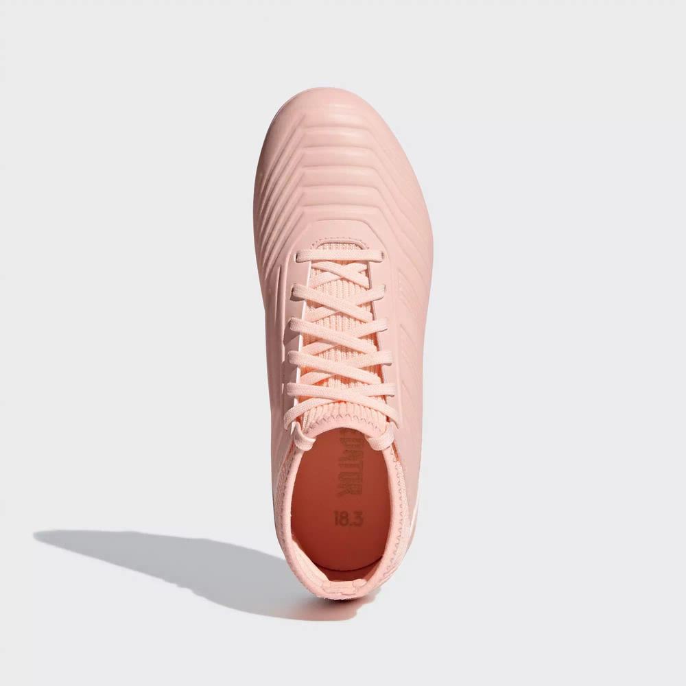 Adidas Predator 18.3 Firm Ground Tacos de Futbol Rosas Para Niña (MX-49721)